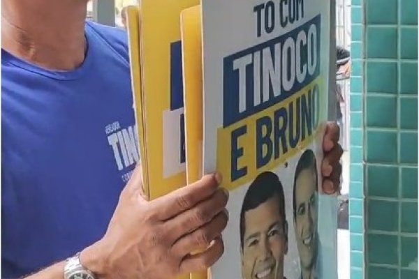 [Vídeo: Cláudio Tinoco usa inauguração do BRT para fazer propaganda eleitoral]