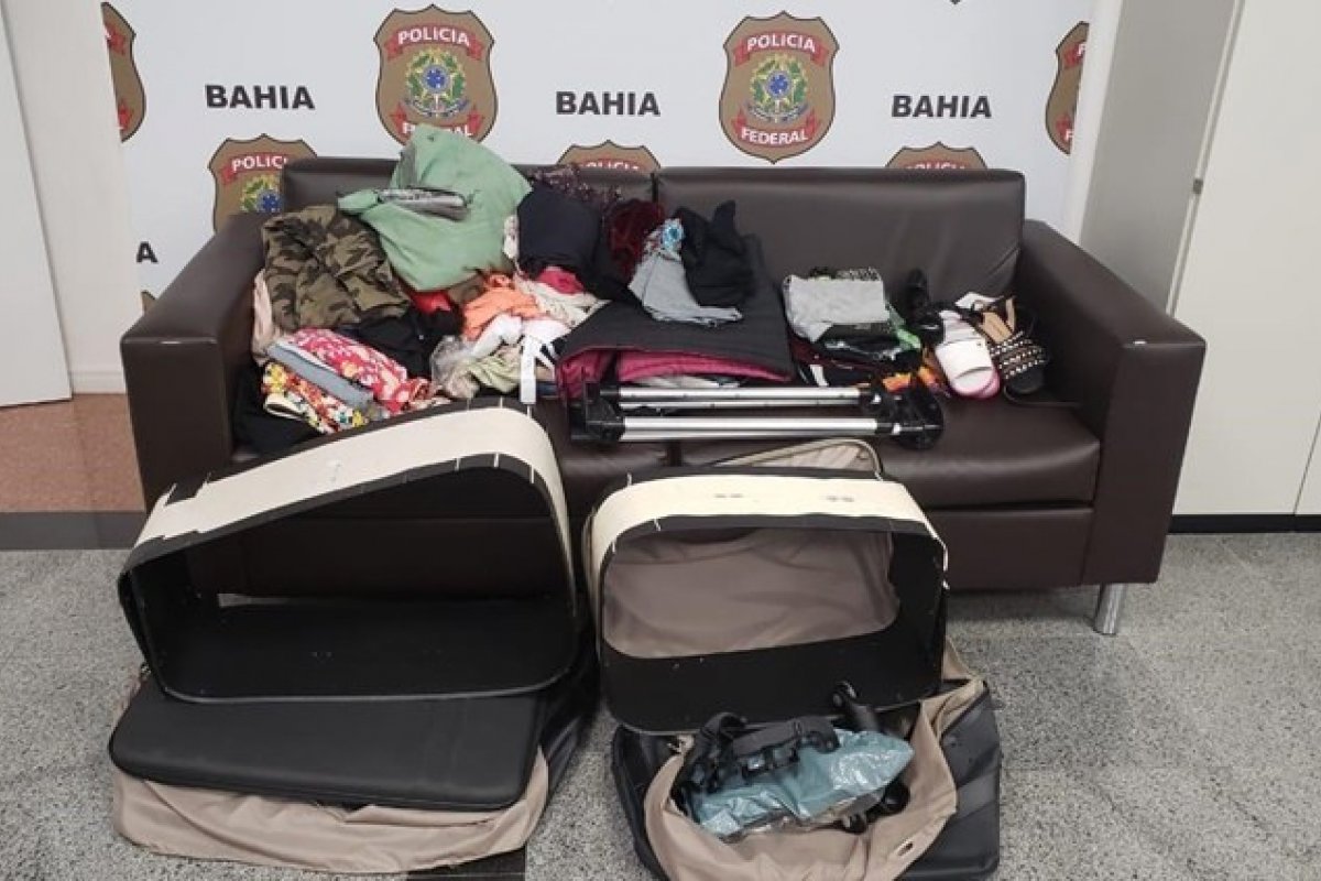 [Casal é preso transportando quase dez quilos de drogas escondidas em malas no aeroporto de Salvador]
