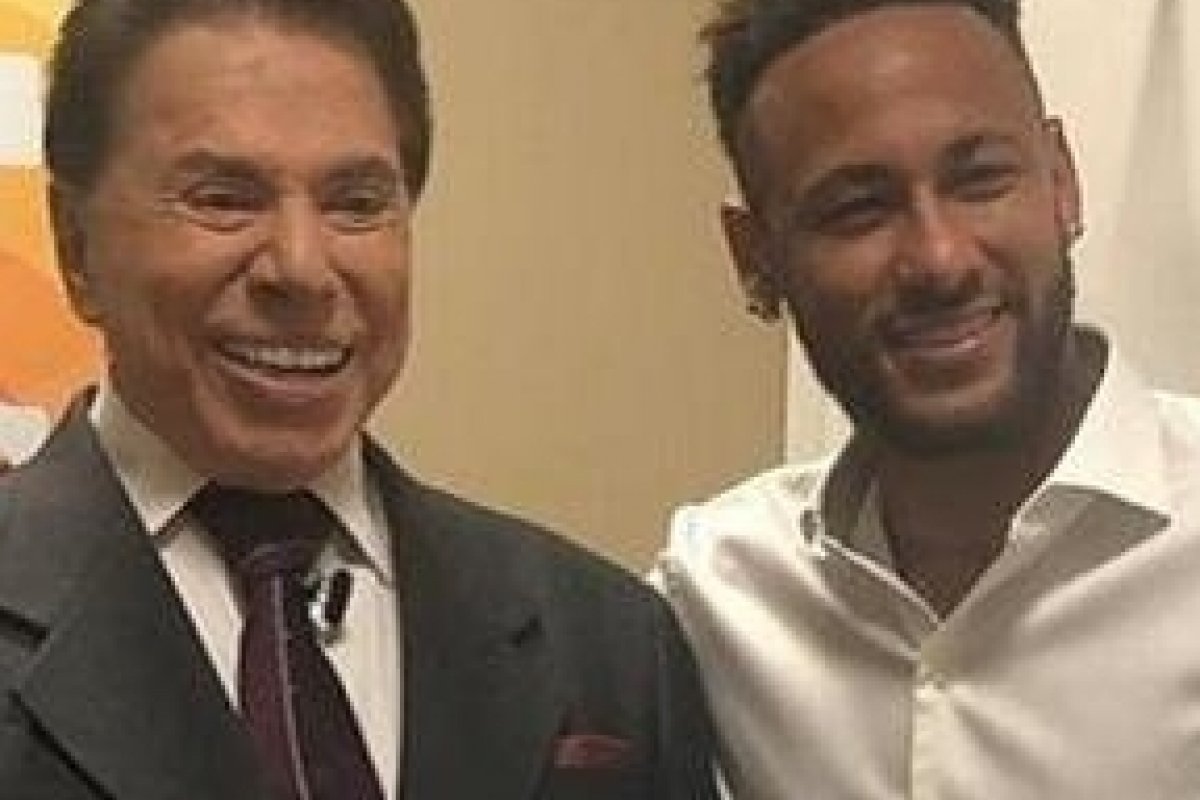 [Neymar visita Silvio Santos no SBT]