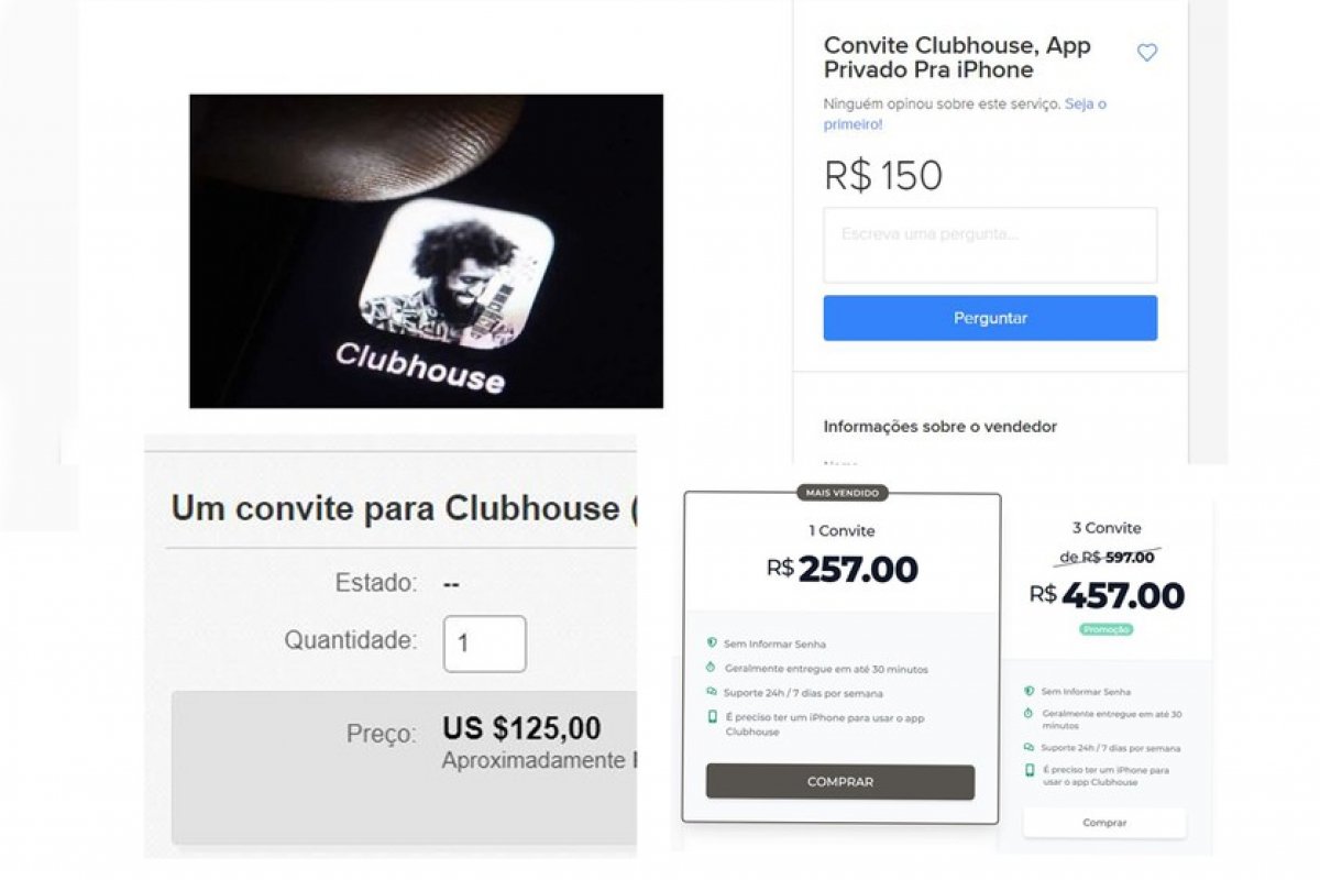 [Convite para Clubhouse é oferecido por mais de R$ 600 na internet]