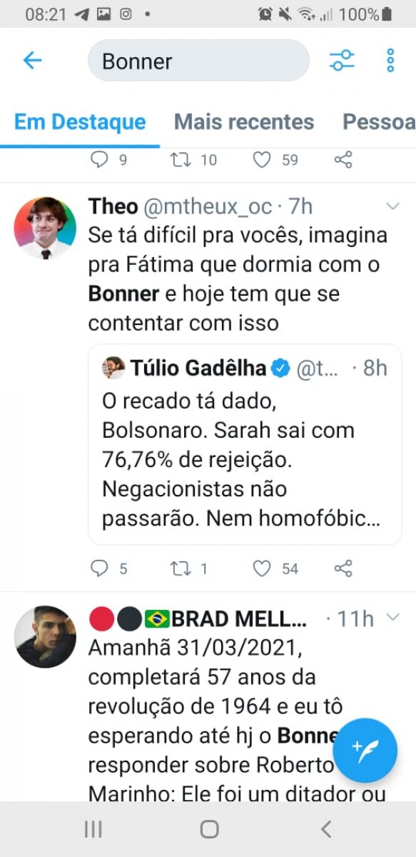 [Namorado de Fátima Bernardes se esbalda nas redes sociais com paredão envolvendo apoiadora de Bolsonaro]